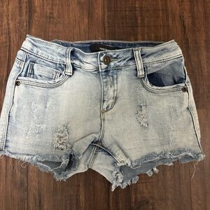 Contraband Light Blue Distressed Jean Shorts size 12